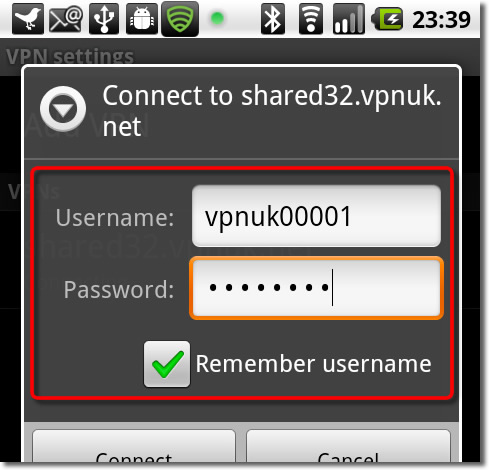 Setting up a VPN on Android - Part 9 - Login Details