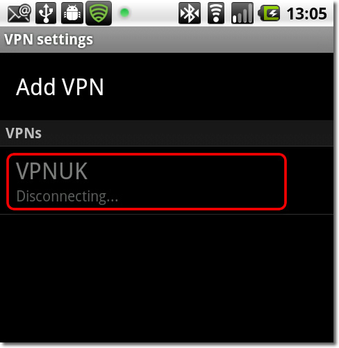 Setting up a VPN on Android - Part 19 - Disonnect