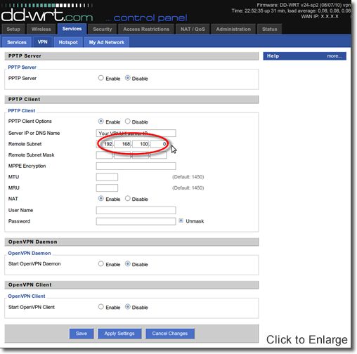 DD-WRT VPN Setup - Part 6 - Remote Subnet