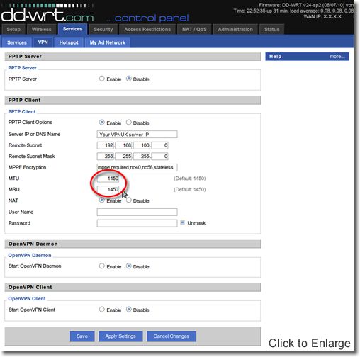 DD-WRT VPN Setup - Part 9 - MTU Settings