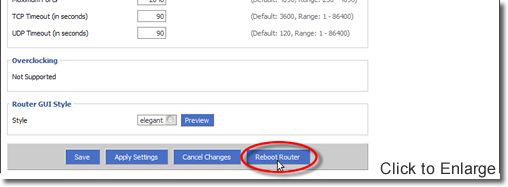 DD-WRT VPN Setup - Part 22 - Reboot Router