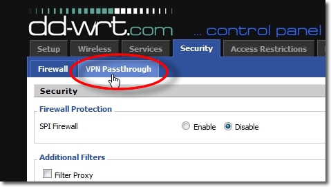 DD-WRT VPN Setup - Part 17 - VPN Passthrough