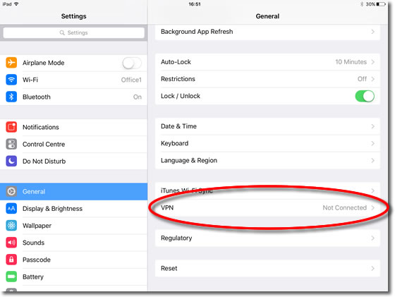 Apple iPad VPN Setup - Network
