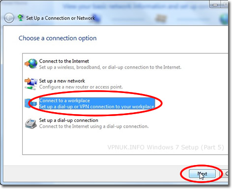 Setting up a VPN on Windows 7 - Part 5 - Connect to a Workplace