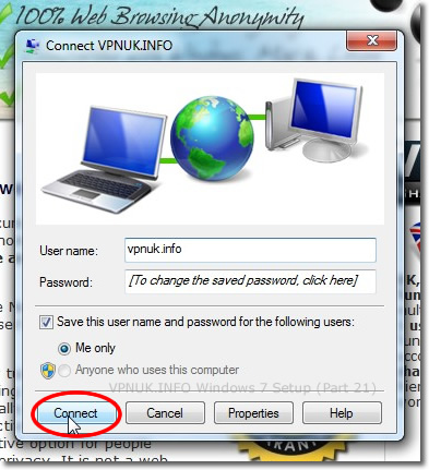 Setting up a VPN on Windows 7 - Part 21 - Connecting to the VPN Server
