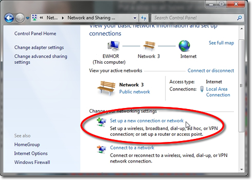 Setting up a VPN on Windows 7 - Part 4 - Setup a connection or network