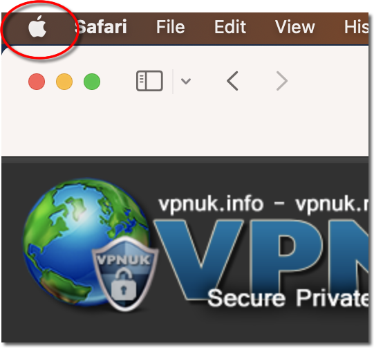 Click the Apple menu