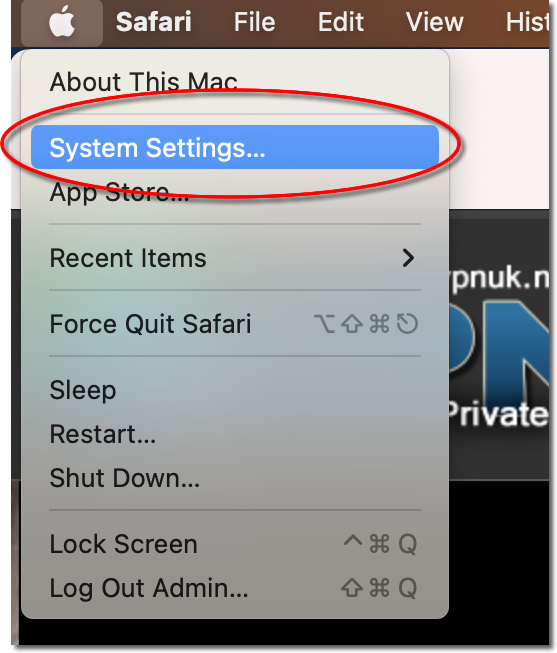 Select System Settings