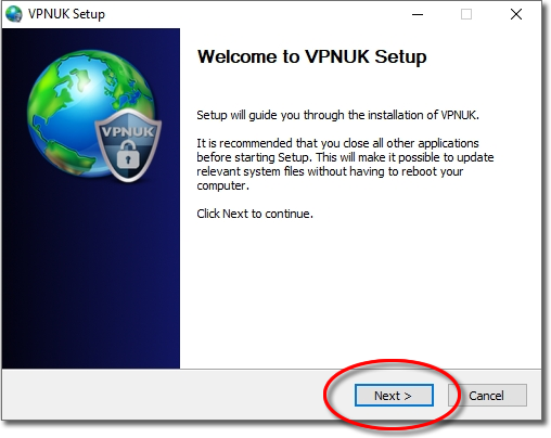 Install – Setup VPNUK